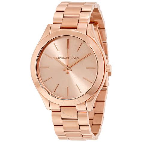 michael kors unisex rose gold watches|Michael Kors slim runway black.